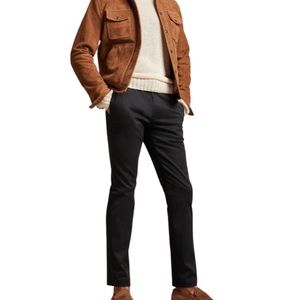 Banana Republic Black Chinos, Fulton Rapid Movement Cotton Pants, Size 35 / 30